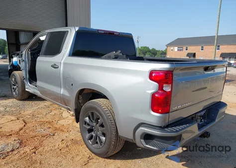 2024 Chevrolet Silverado 1500 2Wd Short Bed Custom z USA, uszkodzony, nr VIN 1GCPABEK5RZ211074